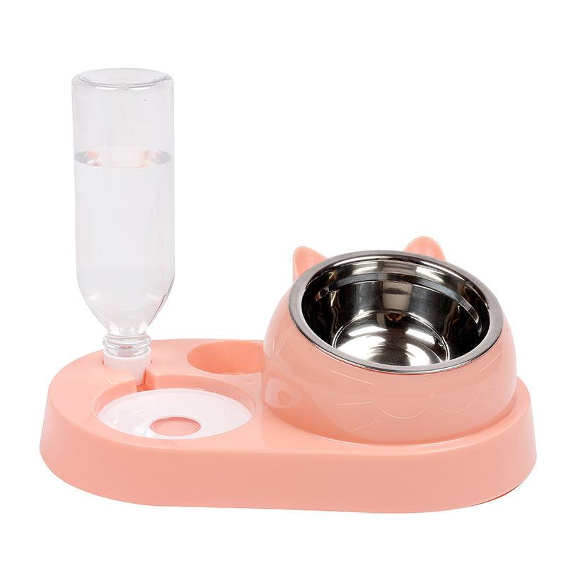 Comedouro Duplo Para Cachorros E Gatos Bebedouro Automático